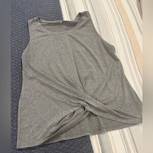 Gray Sleeveless Women's Top twist front XL